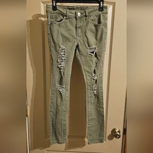 Olive V.I.P. Skinny Jeans Size 5/6 98% Cotton 2% Spandex